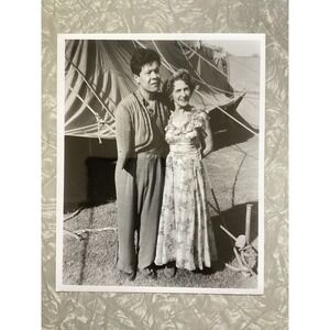 Vintage Circus Performers Black and White Photo 1940s 1950s Carnival Tent 8x10